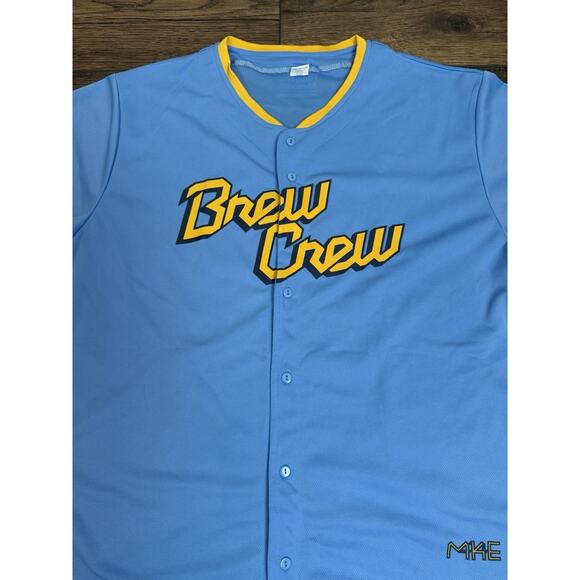 Milwaukee Brewers city connect Baseball Jersey #24 William Contreras Adult Sz XL - Picture 2 of 7